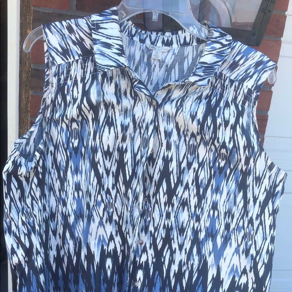 Denim sleeveless vest